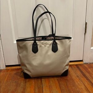 Michael Kors Eva Large Tote Sand Nylon Work Laptop Bag NWT